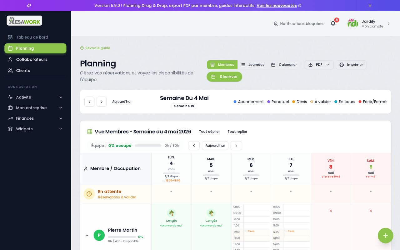 Planning Drag & Drop